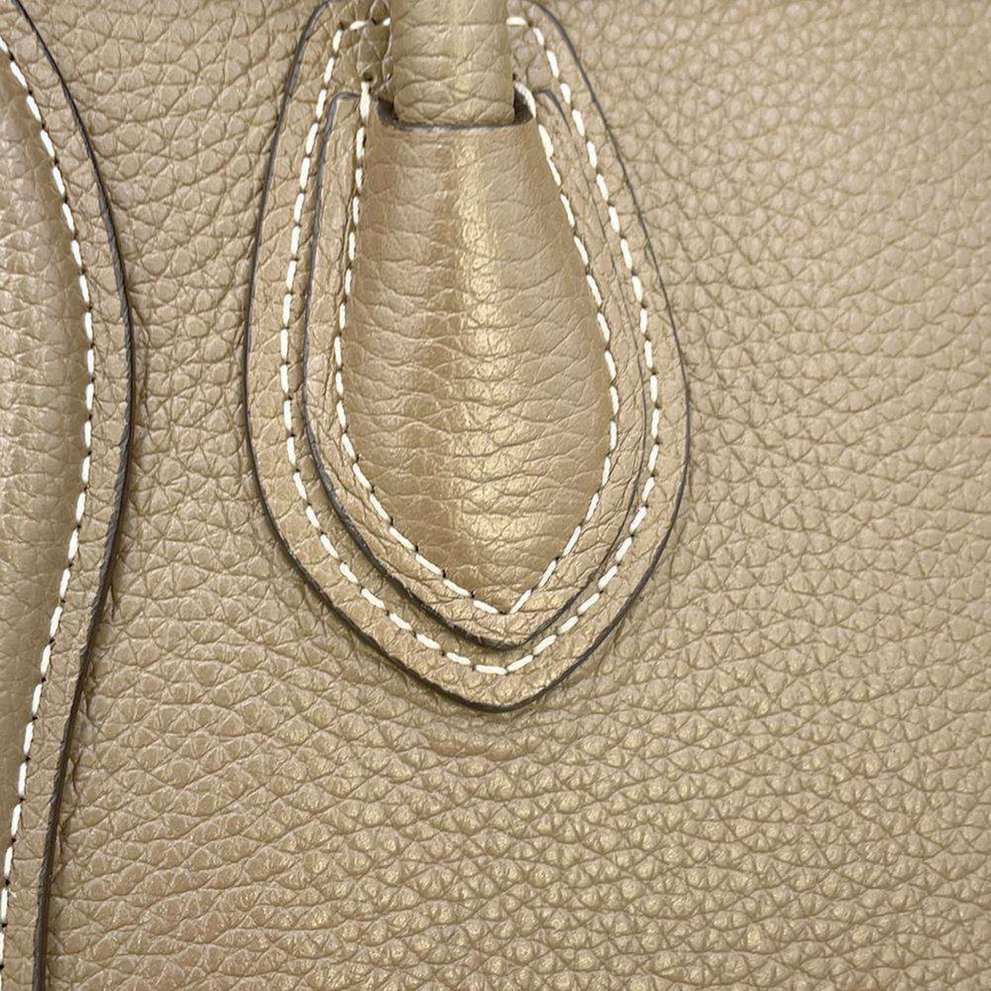 Celine Handbag Luggage Nano Shopper 189243 CELINE 2way Shoulder Bag Beige