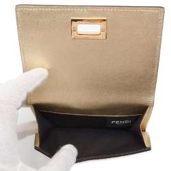 Fendi Tri-fold Wallet Peekaboo Selleria Compact Leather 8M0438 FENDI