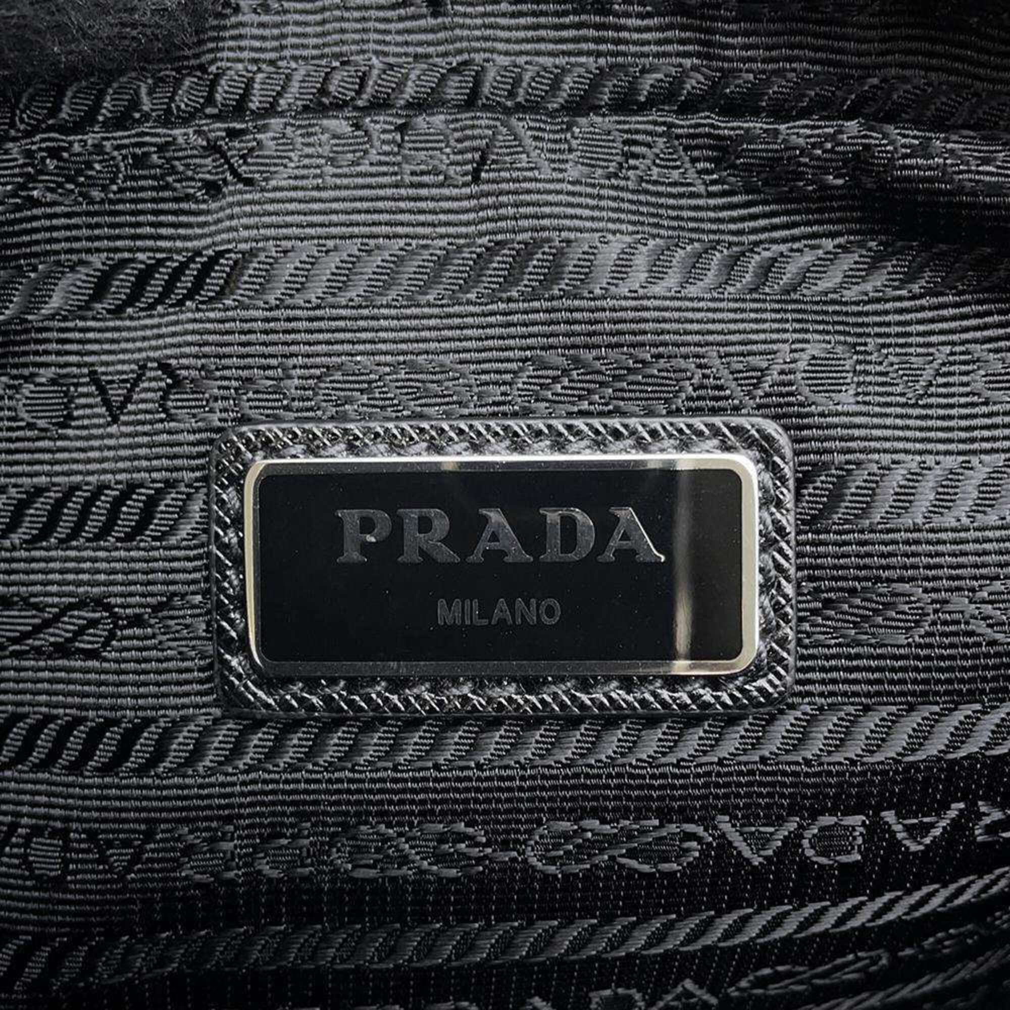 Prada Waist Bag Nylon Black 2VL977 PRADA Pouch Body