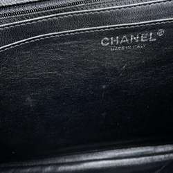 Chanel Chain Shoulder Bag Matelasse 30 Deca Single Flap Caviar Skin Double 2way Black