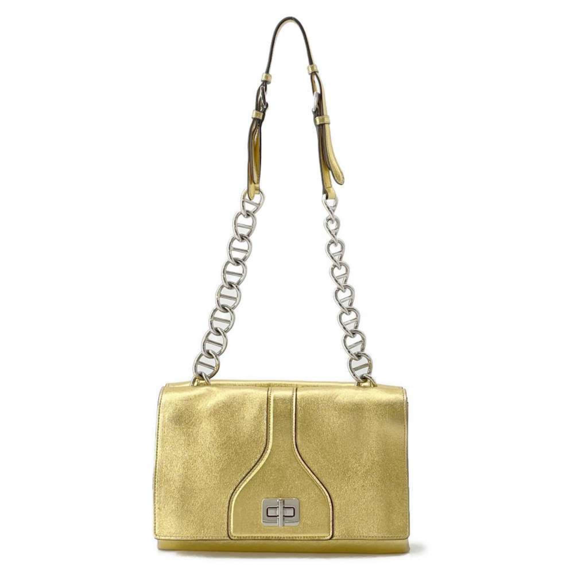 Prada Chain Shoulder Bag Leather B5105C PRADA