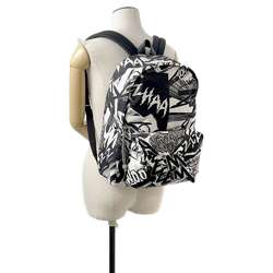 Celine Backpack Christian Marclay ZZHAA ZOW Print Canvas 188382BKG.38AW White Black