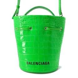 Balenciaga Handbag Drawstring Bucket XS Embossed Leather 638342 2way Shoulder