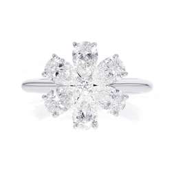 Harry Winston Ring Forget Me Not Diamond Total 1.66ct Pt950 Size FRDPRFFLRFMN-050