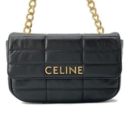 Celine Chain Shoulder Bag Matelasse Monochrome 111273EYD CELINE Black