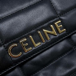 Celine Chain Shoulder Bag Matelasse Monochrome 111273EYD CELINE Black