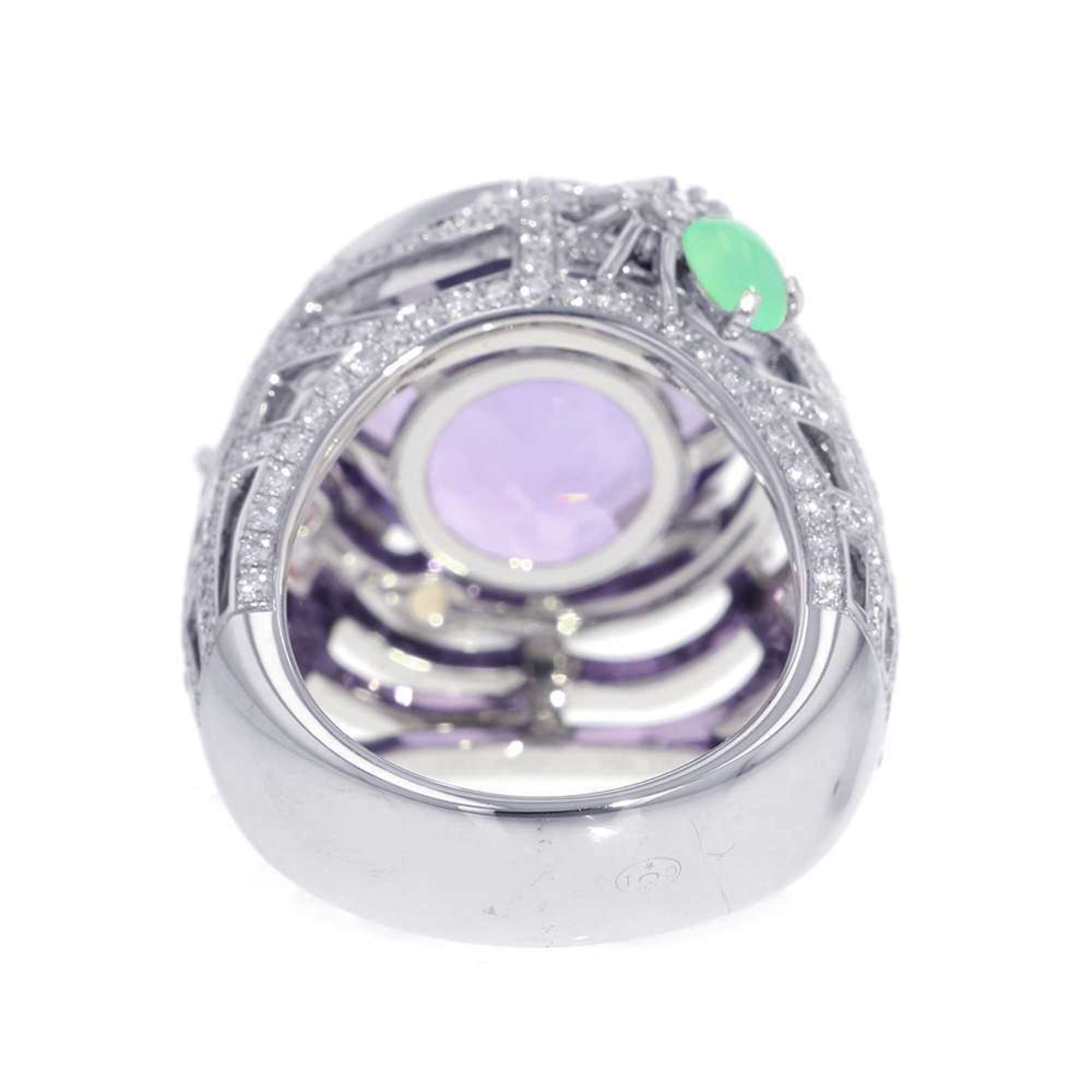 Chaumet Ring Attrape More Amethyst Diamond Fire Opal Chrysoprase Pink Tourmaline Citrine K18WG Size 52