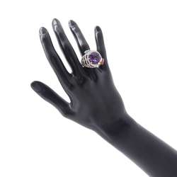 Chaumet Ring Attrape More Amethyst Diamond Fire Opal Chrysoprase Pink Tourmaline Citrine K18WG Size 52