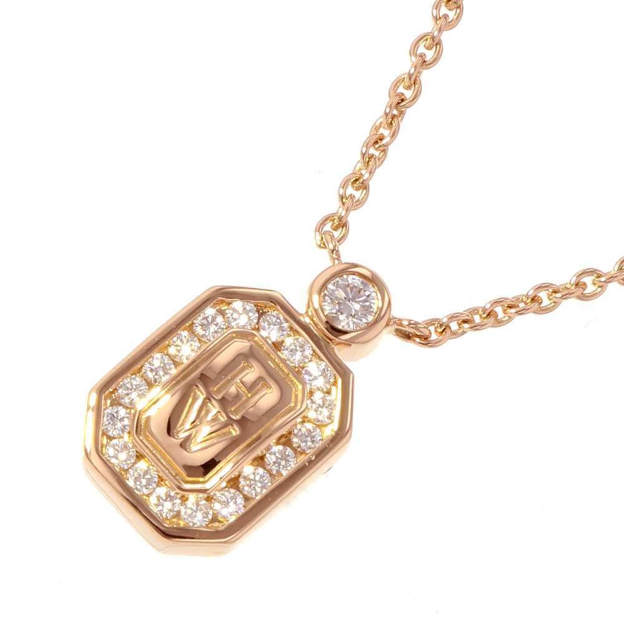 Harry Winston Necklace HW Pendant Diamond 19P Total 0.12ct K18PG Pink Gold PEDRRD16HWL