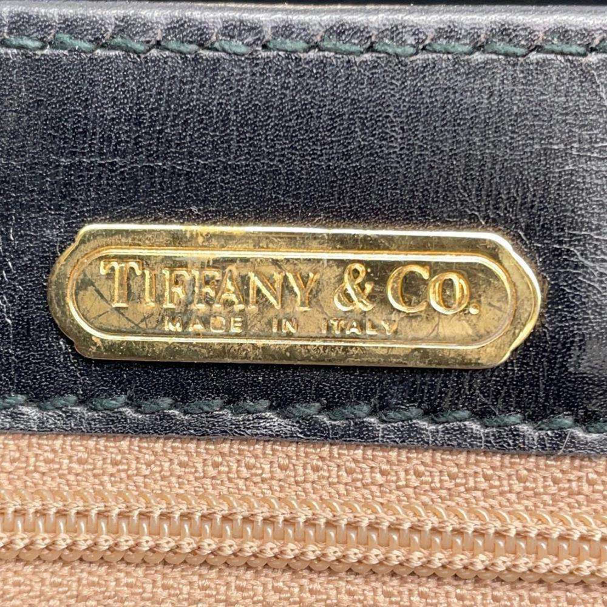 Tiffany Chain Shoulder Bag Leather Tiffany&Co. Black