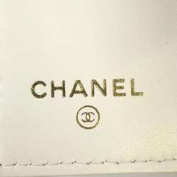 Chanel Tri-fold Wallet Matelasse Coco Mark Classic Small Flap AP0230 CHANEL White