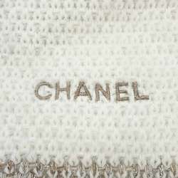 Chanel scarf Angora CHANEL stole white