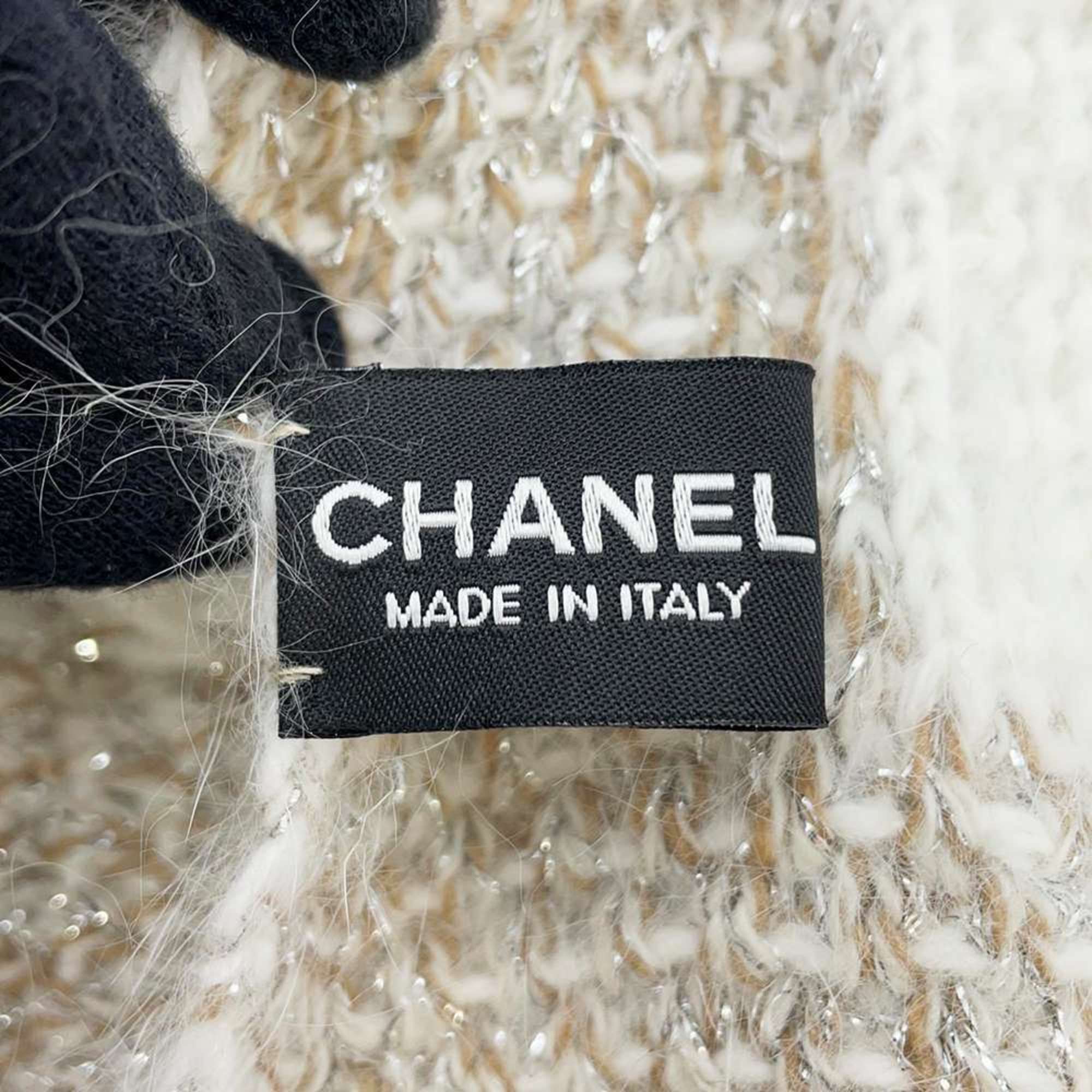 Chanel scarf Angora CHANEL stole white