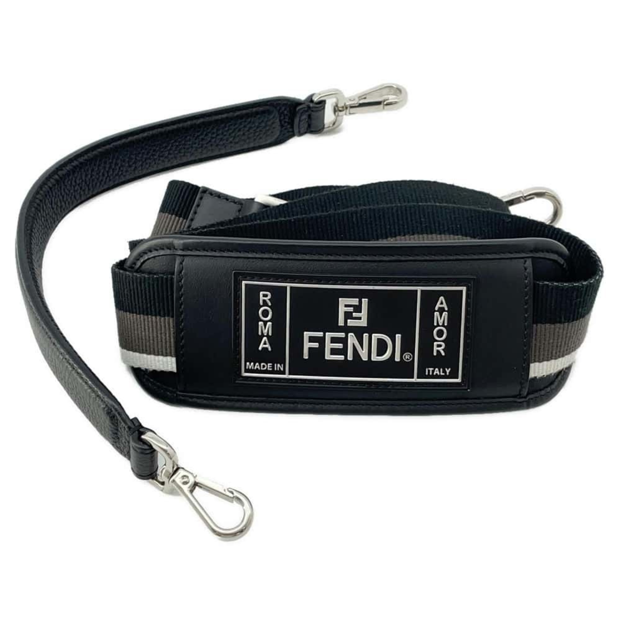 Fendi Shoulder Bag Zucca Nylon 7V51 FENDI 2way Men's Black