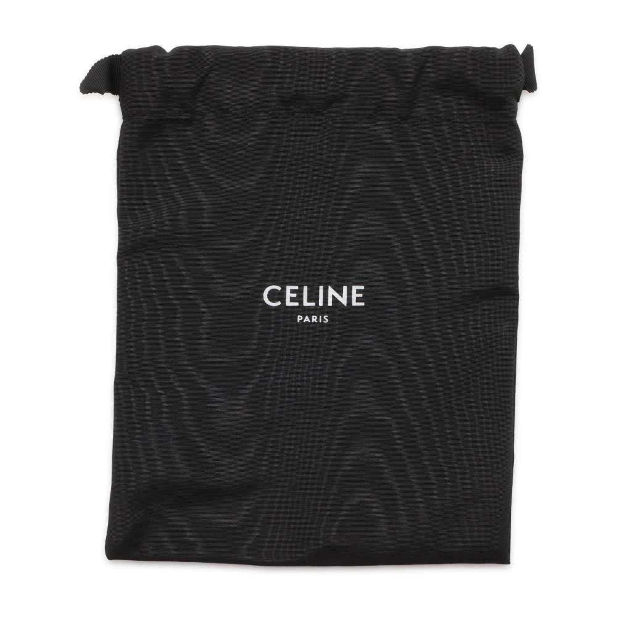 CELINE Belt Double Ring Canvas 45AVS2AEO.38SI Black