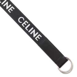 CELINE Belt Double Ring Canvas 45AVS2AEO.38SI Black