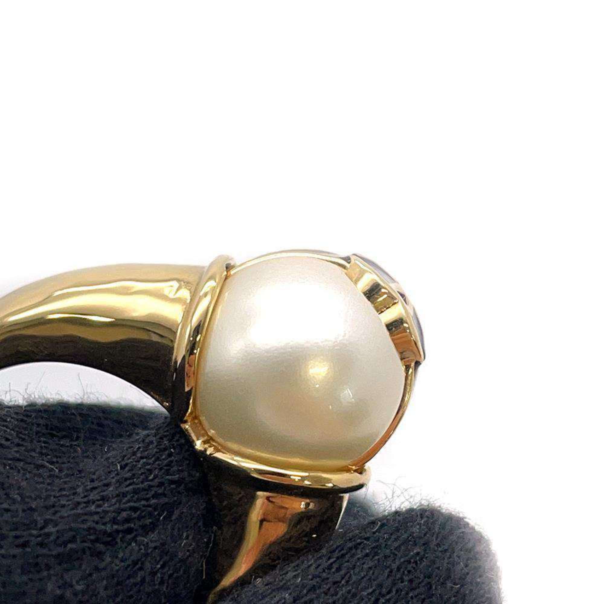 Chanel Ring Coco Mark Fake Pearl Size approx. B24 S ABD289 CHANEL