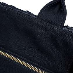 Prada handbag raffia canvas 1BG089 PRADA 2way shoulder bag black