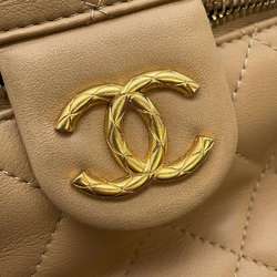 Chanel Chain Shoulder Bag Matelasse Vanity Coco Mark Leather AS3228 CHANEL