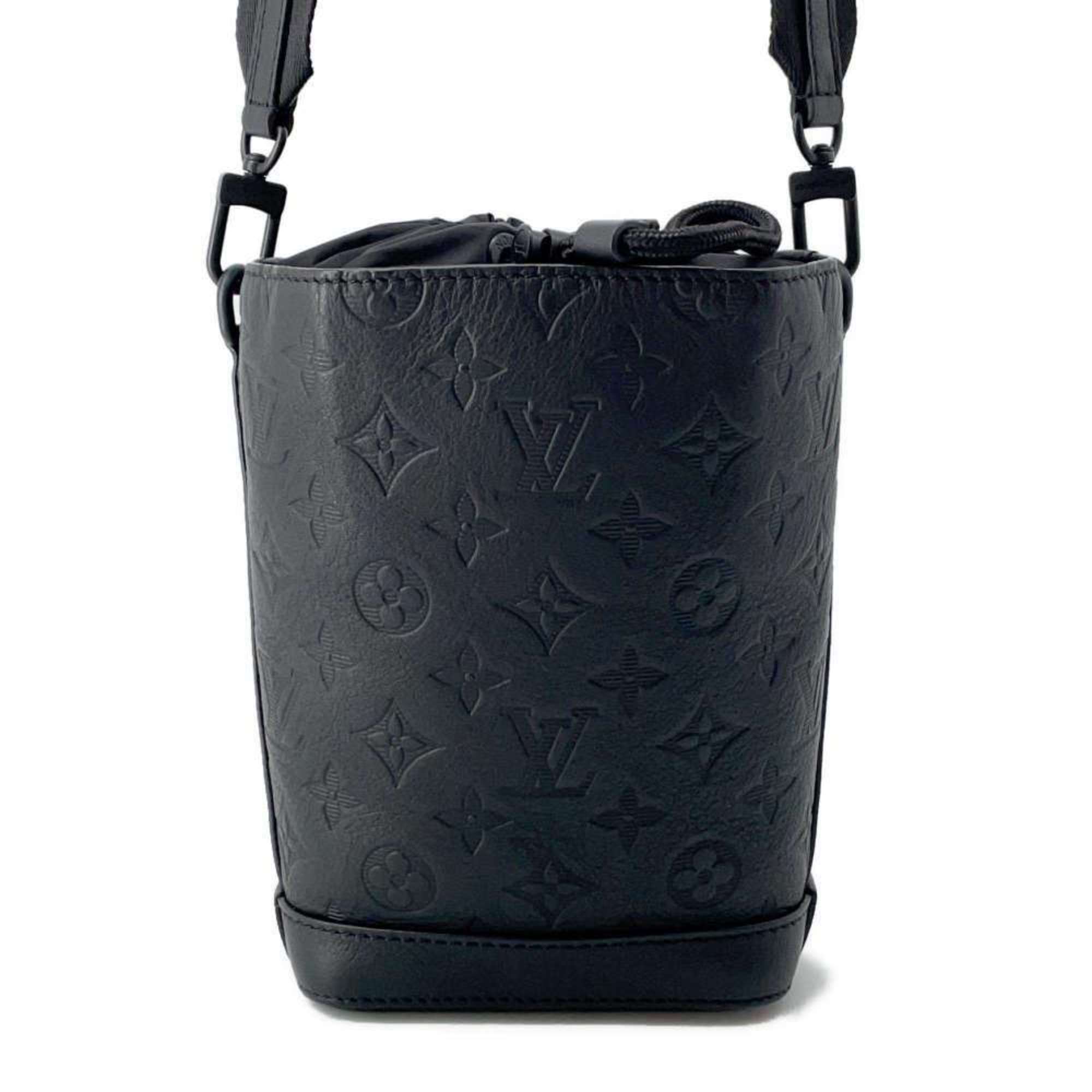 Louis Vuitton Shoulder Bag Monogram Shadow Noe Sling M82248 LOUIS VUITTON Black