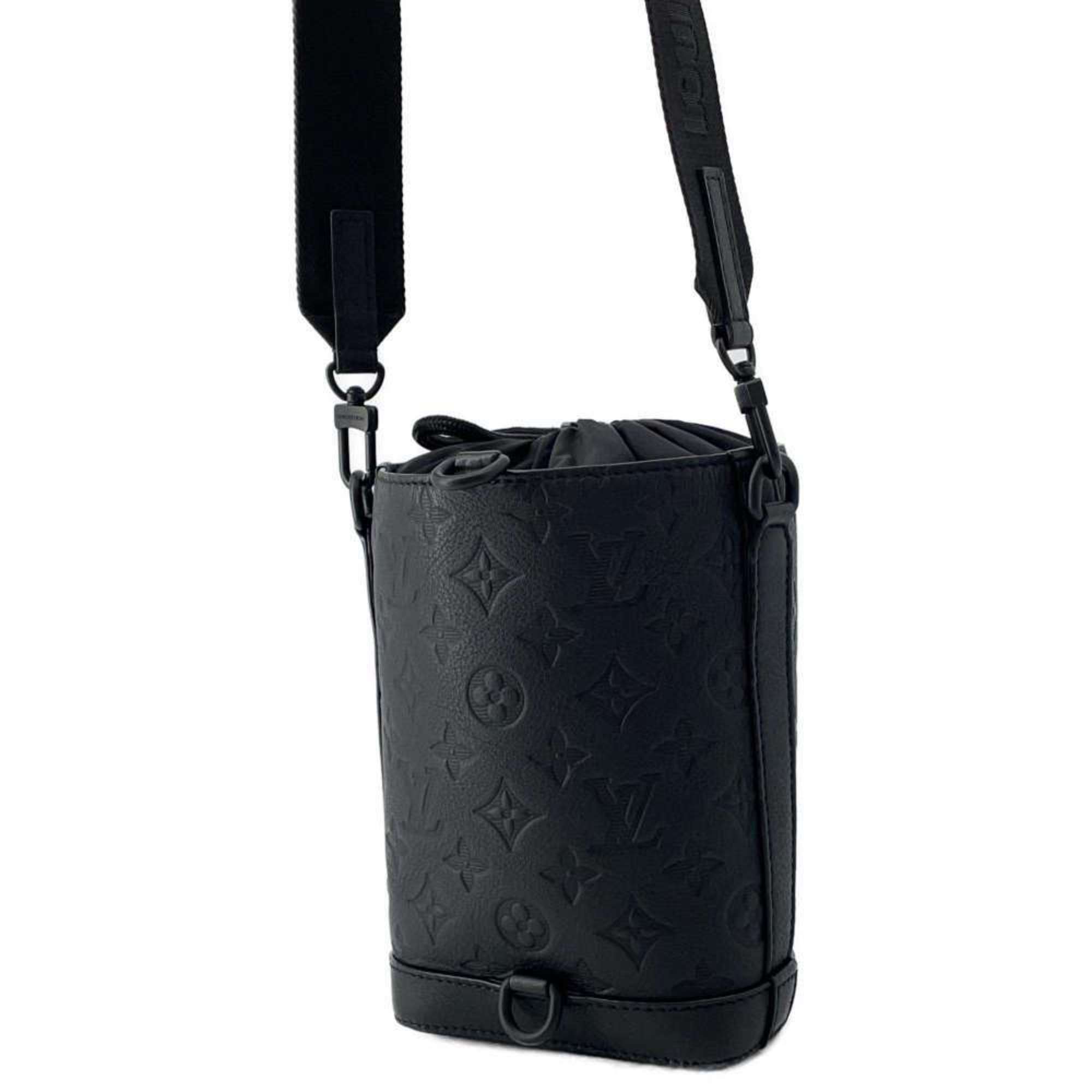 Louis Vuitton Shoulder Bag Monogram Shadow Noe Sling M82248 LOUIS VUITTON Black