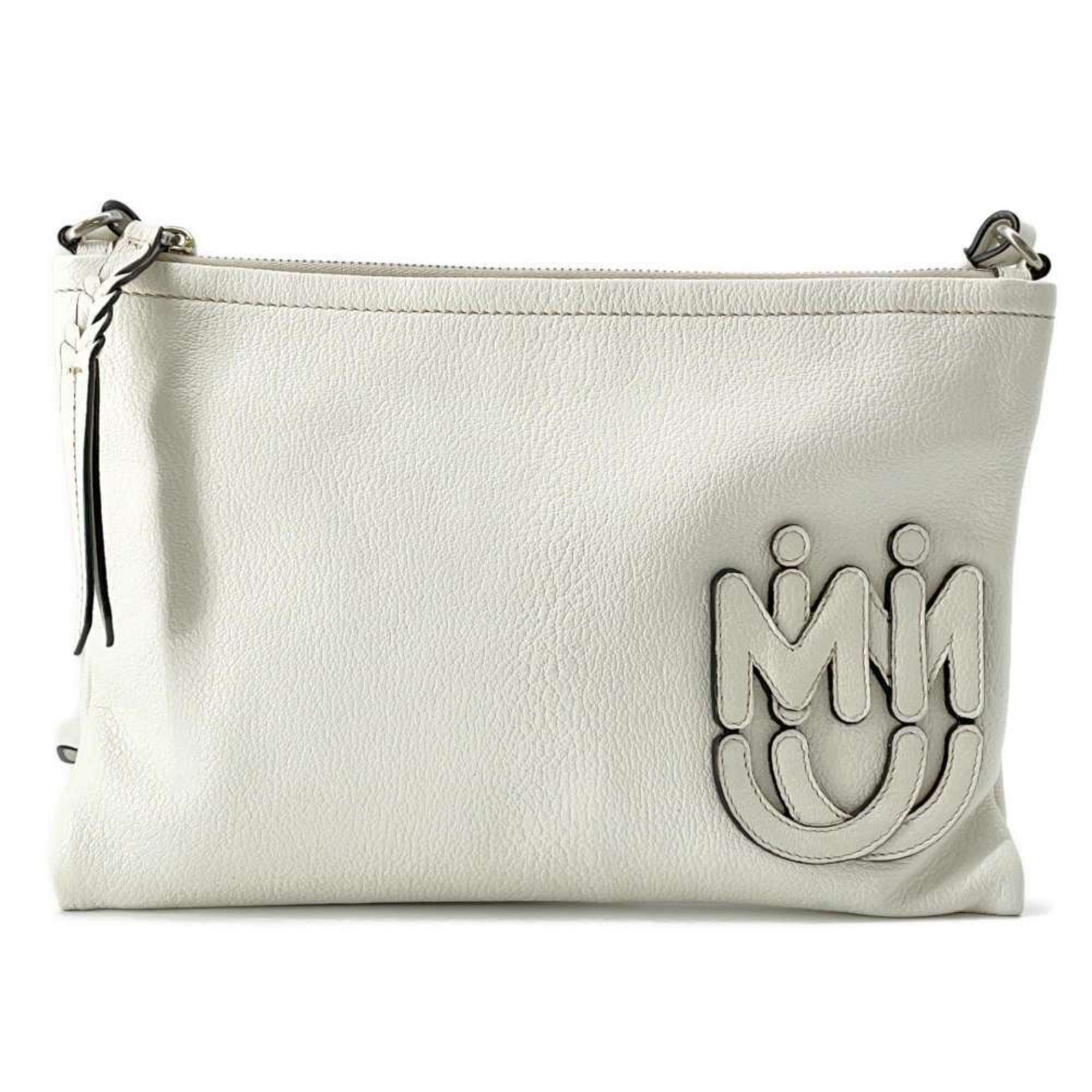 Miu Miu Miu Shoulder Bag e MIU ticons 5BH200 White