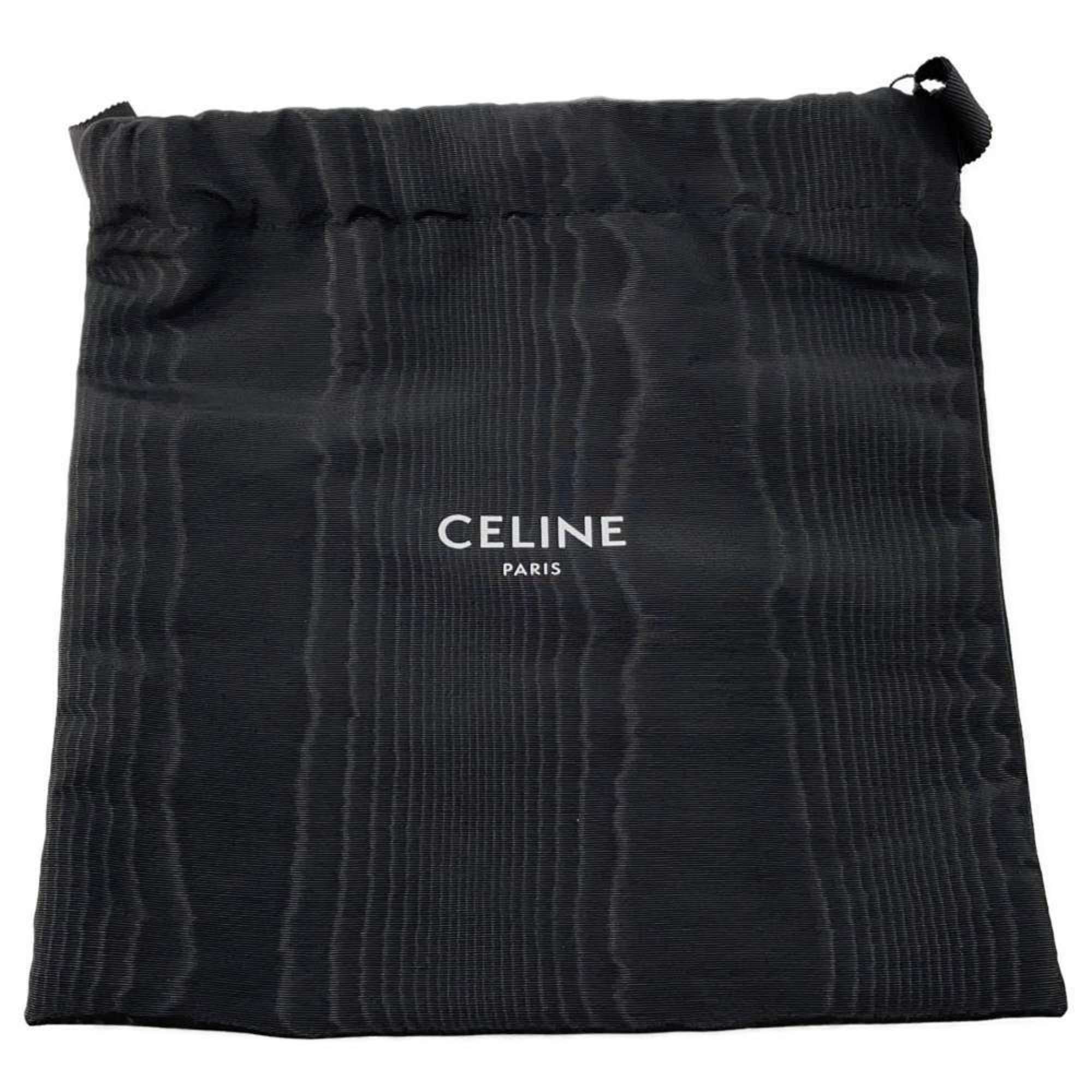 Celine Shoulder Bag Triomphe Triangle Leather 195902BZK CELINE Pochette