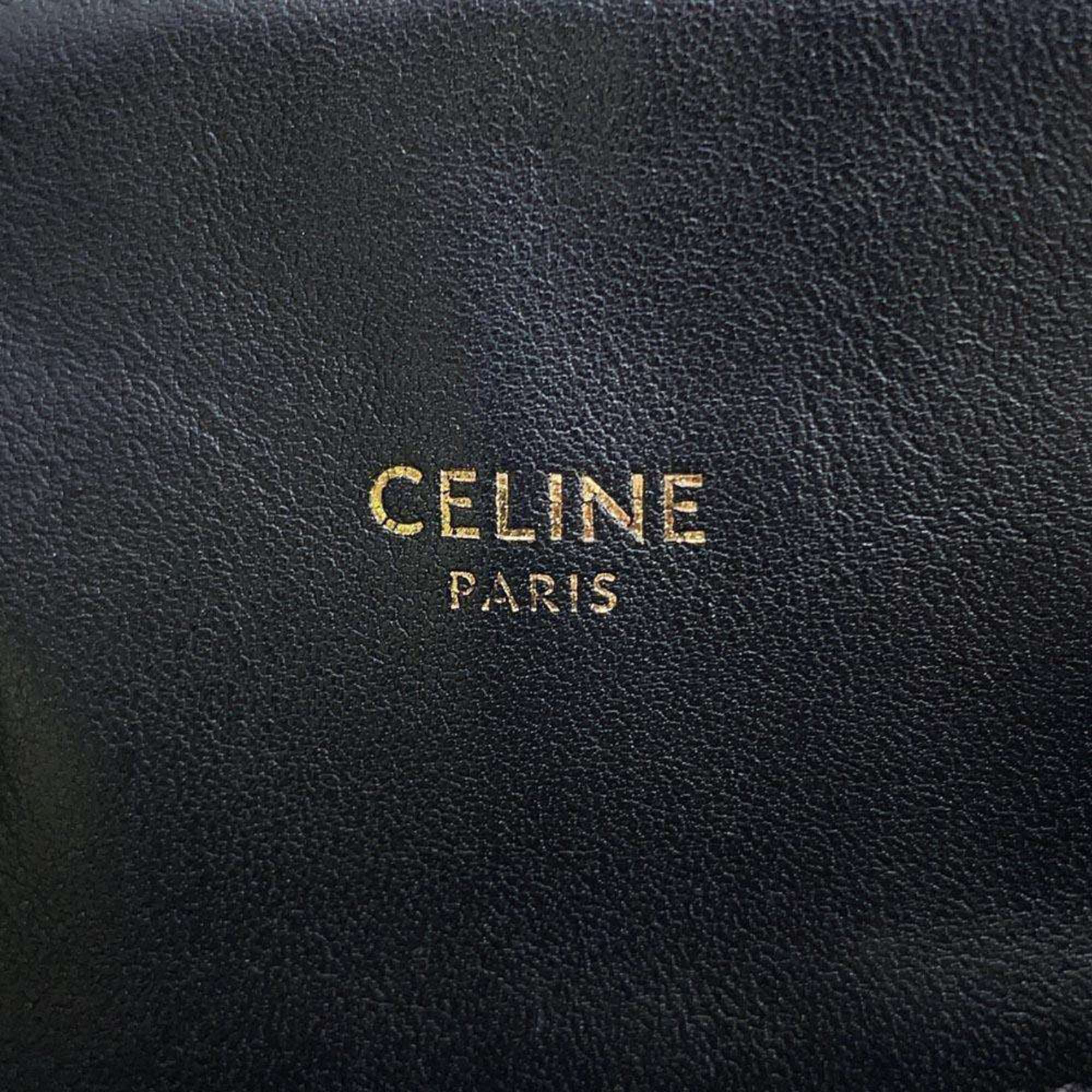 Celine Backpack C Charm Leather Small 188373 CELINE Bag Black