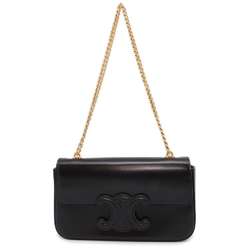 Celine Chain Shoulder Bag Cuir Triomphe Calf Leather 199243BF4 CELINE Black