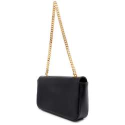 Celine Chain Shoulder Bag Cuir Triomphe Calf Leather 199243BF4 CELINE Black