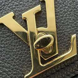 Louis Vuitton Shoulder Bag Grained Calf Leather Lock Me Bucket NV M57687 LOUIS VUITTON 2way Hand Black