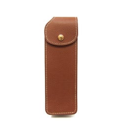 Hermes Courchevel Leather Pen Case (Gold) accessory case