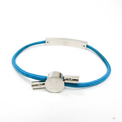 Louis Vuitton LV Space LV Initials Bracelet M69311 Enamel,Metal Bangle Bleu Celeste,Silver