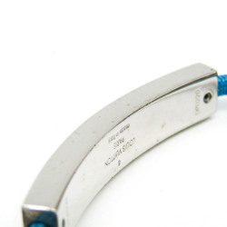 Louis Vuitton LV Space LV Initials Bracelet M69311 Enamel,Metal Bangle Bleu Celeste,Silver