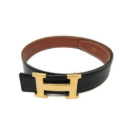 Hermes Constance H-belt Men,Women Leather Standard Belt Black,Gold 65