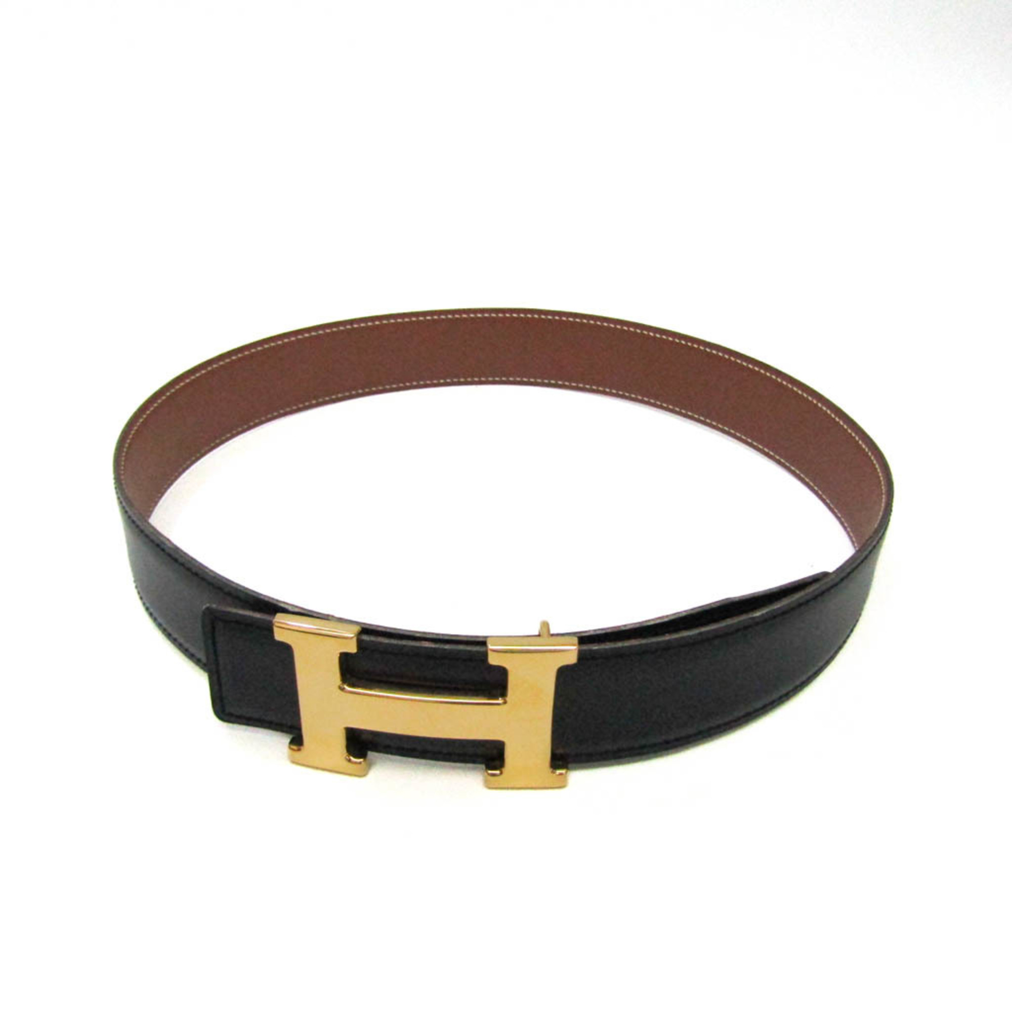 Hermes Constance H-belt Men,Women Leather Standard Belt Black,Gold 65