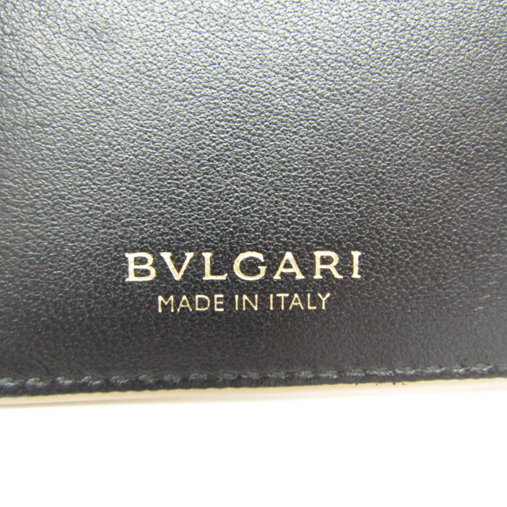 Bvlgari Bvlgari Logo Infinitum 292997 Leather Card Case Gold