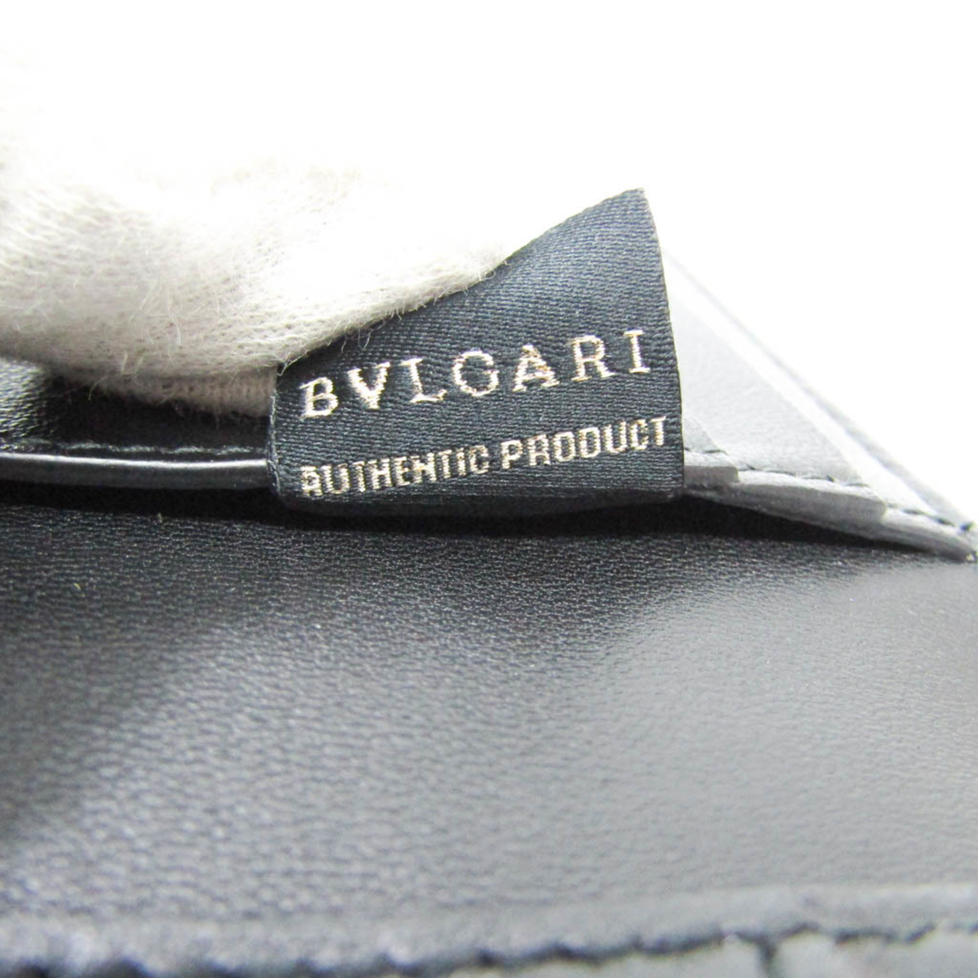 Bvlgari Bvlgari Logo Infinitum 292997 Leather Card Case Gold