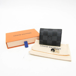 Louis Vuitton Metal Fixed Backing Cufflinks Silver Bouton de Manchette Monogram with Damier Graphite Case M61971