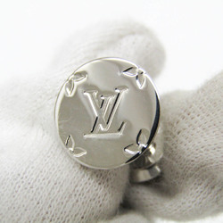 Louis Vuitton Metal Fixed Backing Cufflinks Silver Bouton de Manchette Monogram with Damier Graphite Case M61971