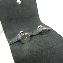 Louis Vuitton Metal Fixed Backing Cufflinks Silver Bouton de Manchette Monogram with Damier Graphite Case M61971