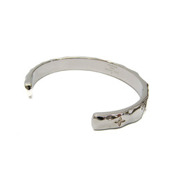 Louis Vuitton Cuff Monogram Carved M00333 Metal No Stone Bangle Silver