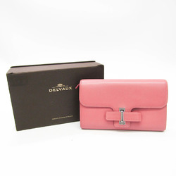 Delvaux Women's Leather Long Wallet (bi-fold) Pink