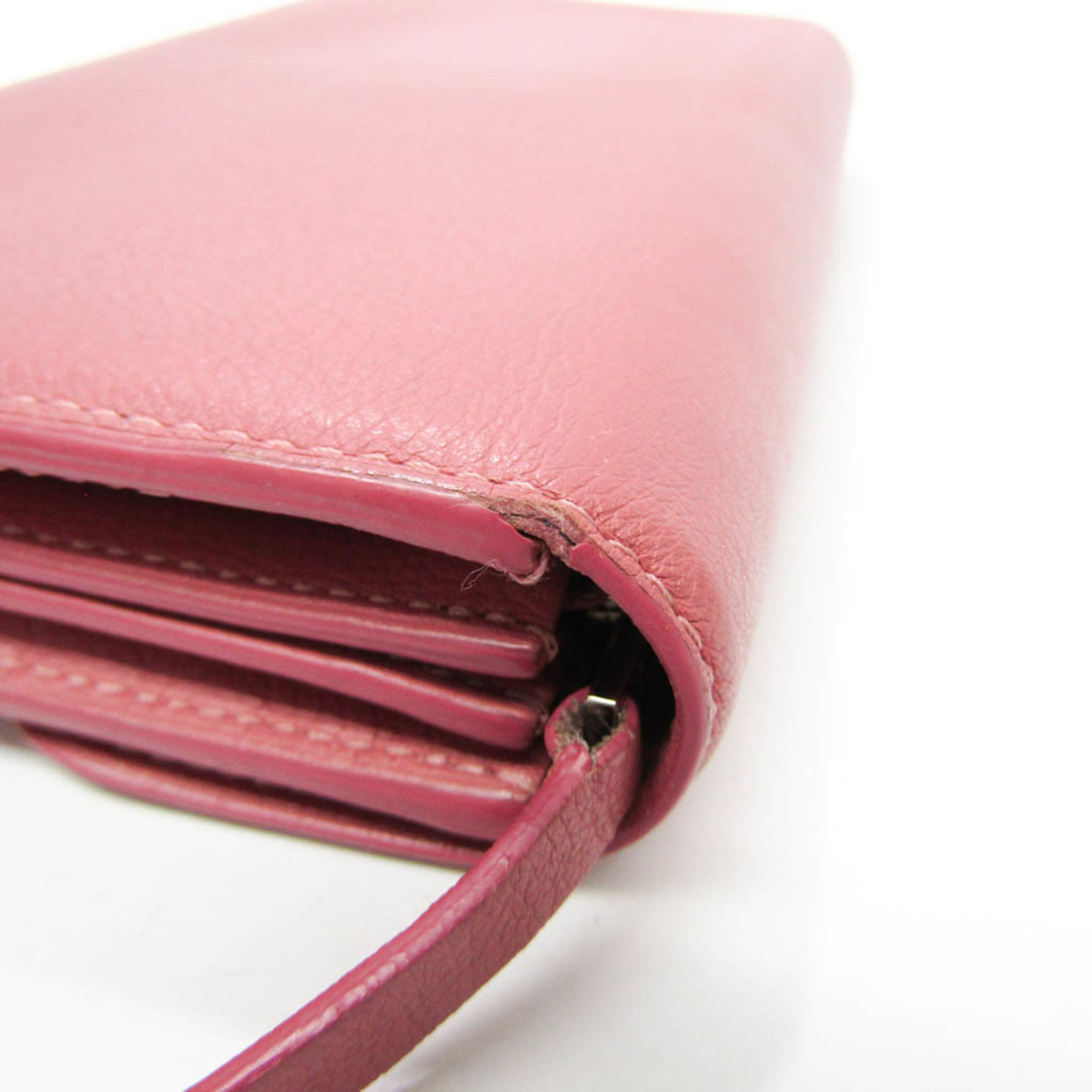 Delvaux Women's Leather Long Wallet (bi-fold) Pink