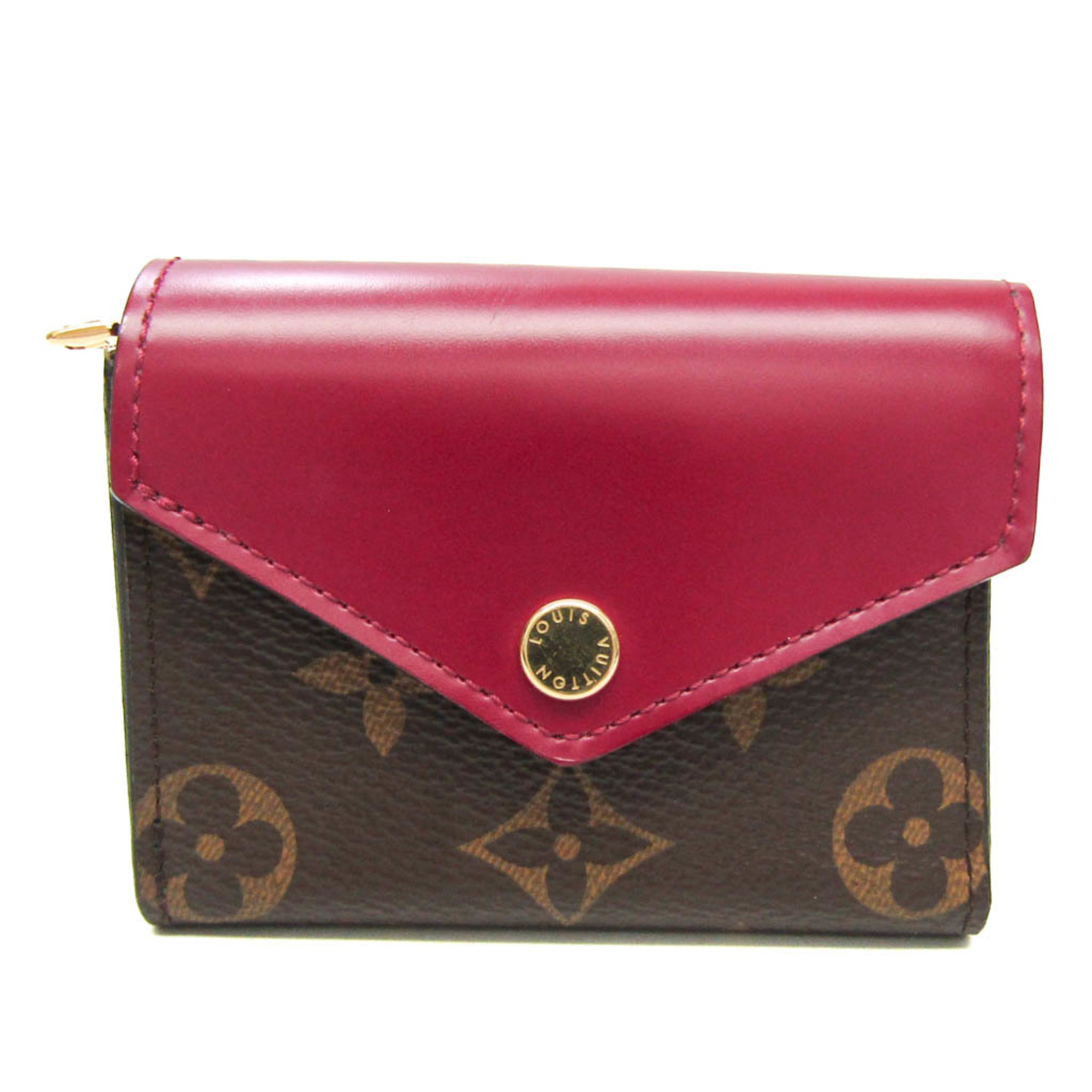 Louis Vuitton Monogram Zoe Wallet M62932 Women's Monogram Wallet (tri-fold) Fuchsia,Monogram