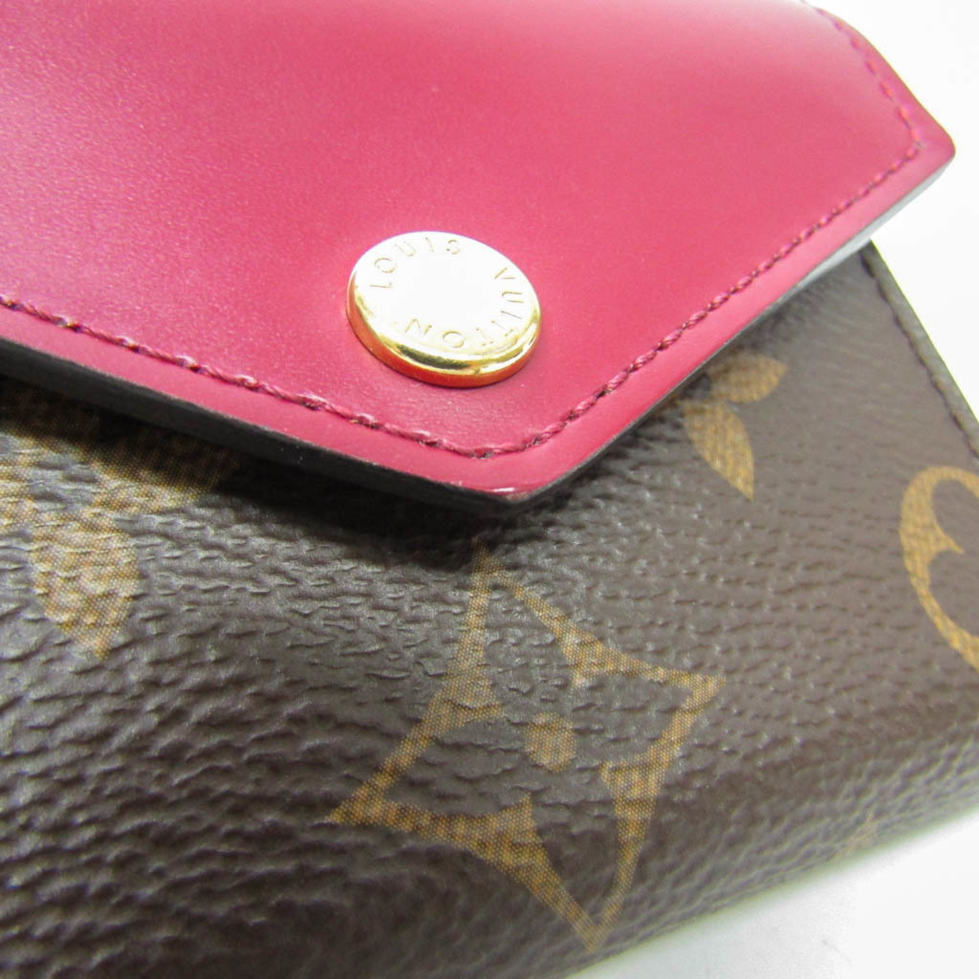 Louis Vuitton Monogram Zoe Wallet M62932 Women's Monogram Wallet (tri-fold) Fuchsia,Monogram