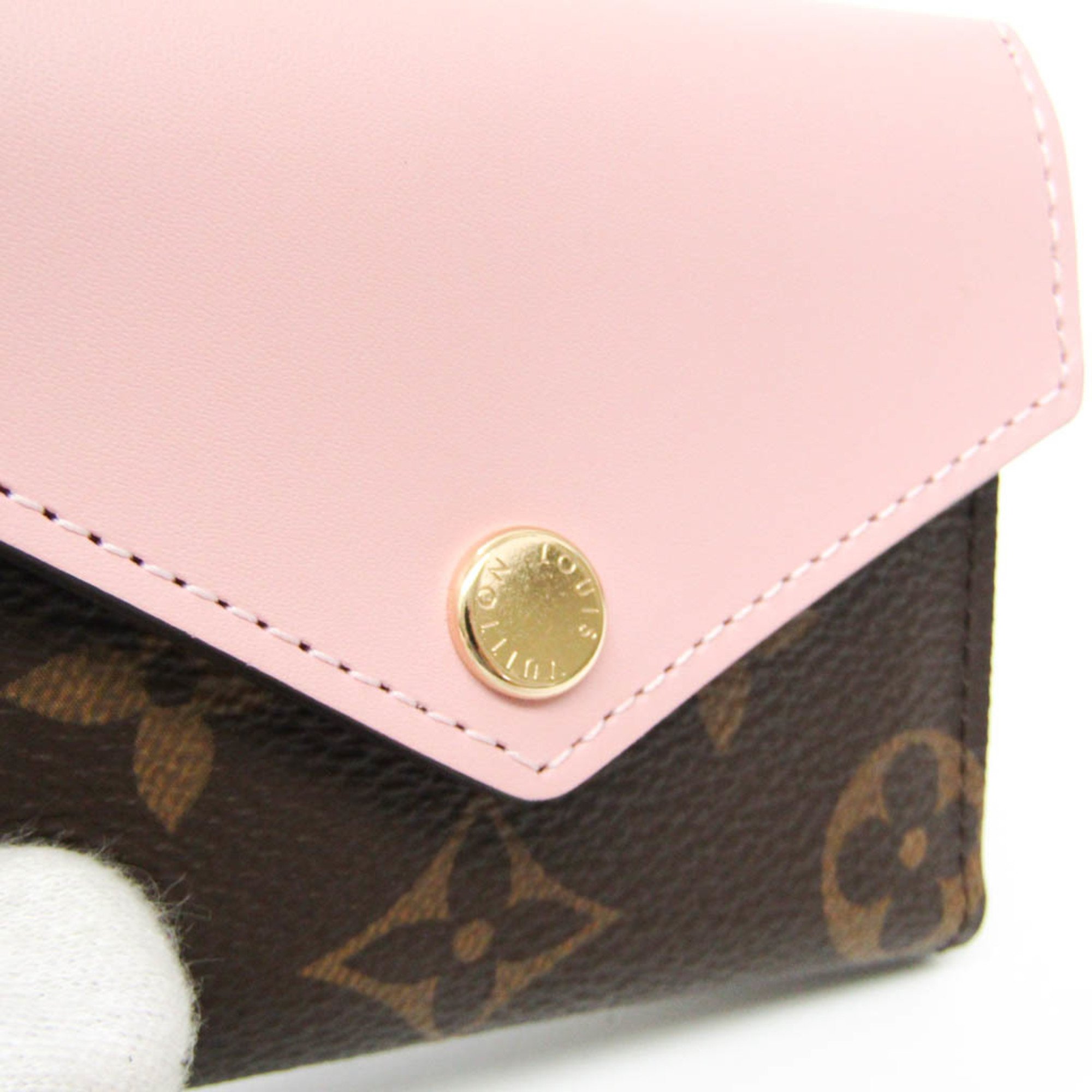 Louis Vuitton Monogram Zoe Wallet M62933 Women's Monogram Wallet (tri-fold) Monogram,Rose Ballerine