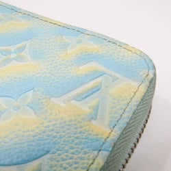 Louis Vuitton Monogram Empreinte Zippy Wallet M81466 Women's Monogram Empreinte Long Wallet (bi-fold) Light Blue,Yellow