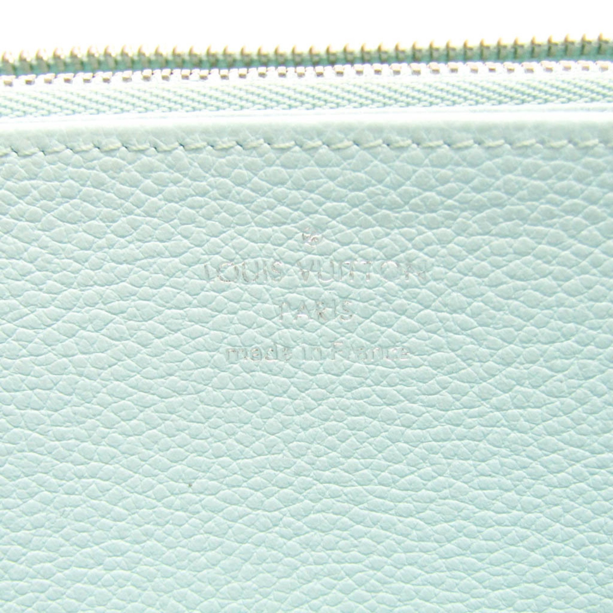 Louis Vuitton Monogram Empreinte Zippy Wallet M81466 Women's Monogram Empreinte Long Wallet (bi-fold) Light Blue,Yellow