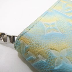 Louis Vuitton Monogram Empreinte Zippy Wallet M81466 Women's Monogram Empreinte Long Wallet (bi-fold) Light Blue,Yellow